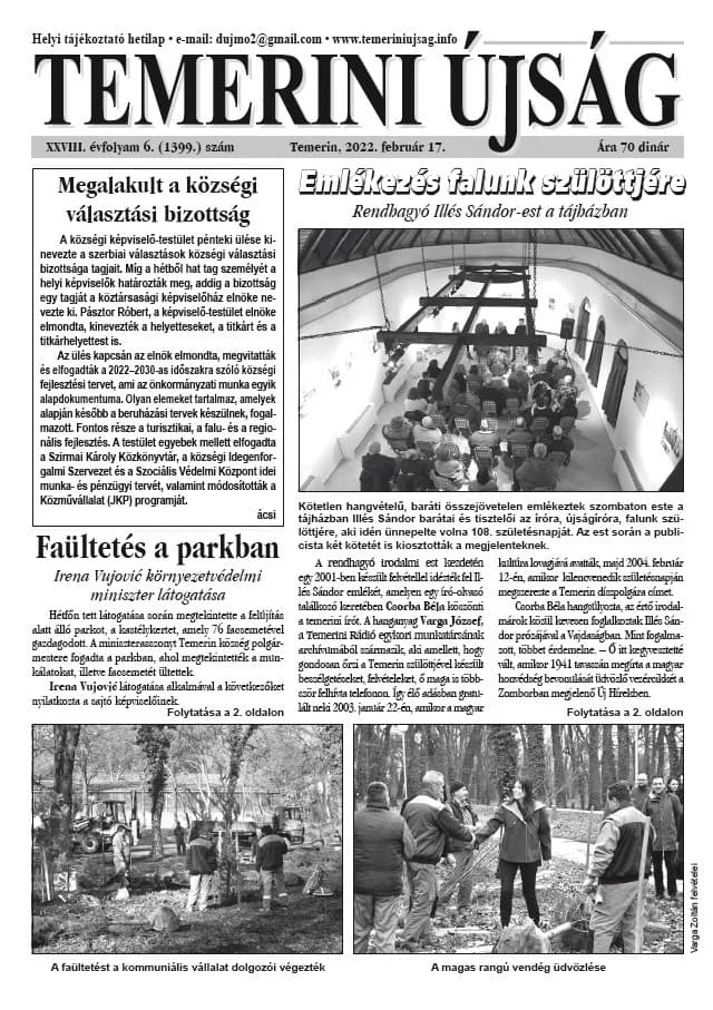 Temerini Újság, 28. évf. 2022. február 17. 6. sz.