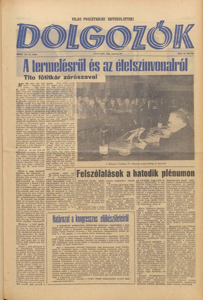 Dolgozók, 18. évf. 1964. március 20. 11. sz.