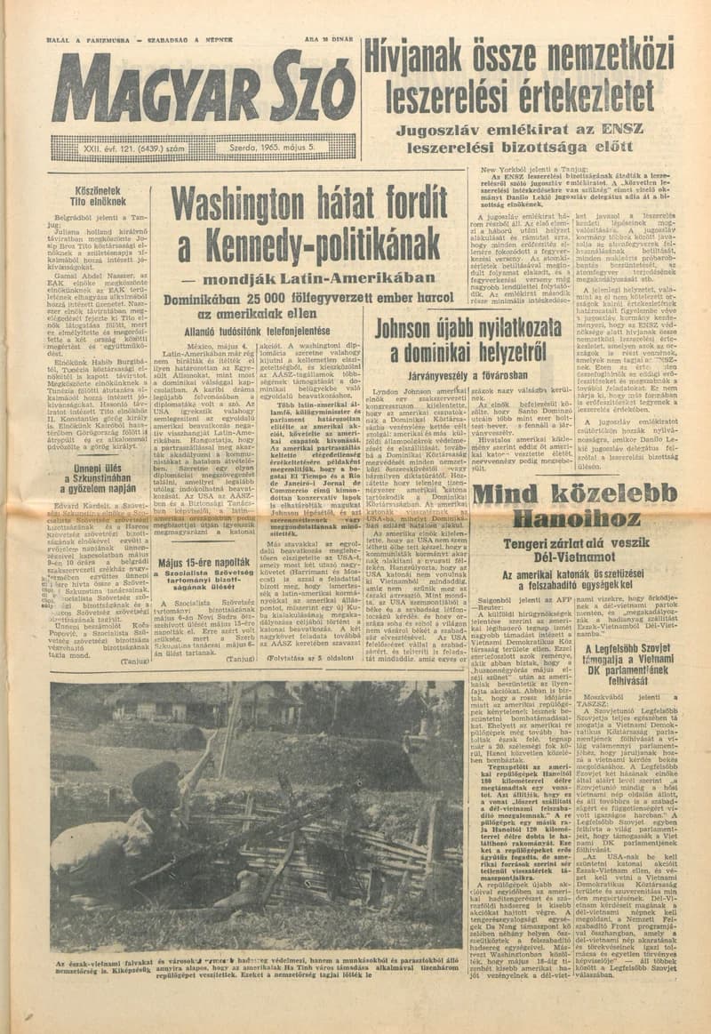 Magyar Szó, 22. évf. 1965. május 5. 121. sz. 1–16. oldal