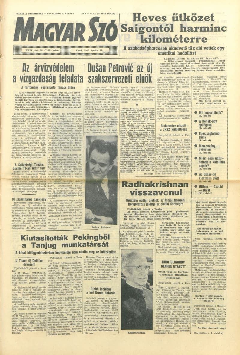 Magyar Szó, 24. évf. 1967. április 11. 98. sz. 1–16. oldal
