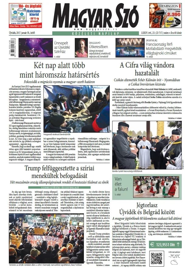 Magyar Szó, 74. évf. 2017. január 30. 23. sz. 1–20. oldal