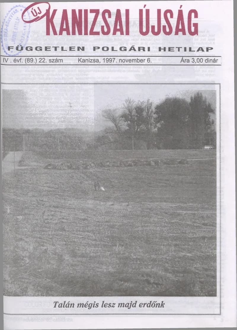 Új Kanizsai Újság, 4. évf. 1997. november 6. 22. sz.