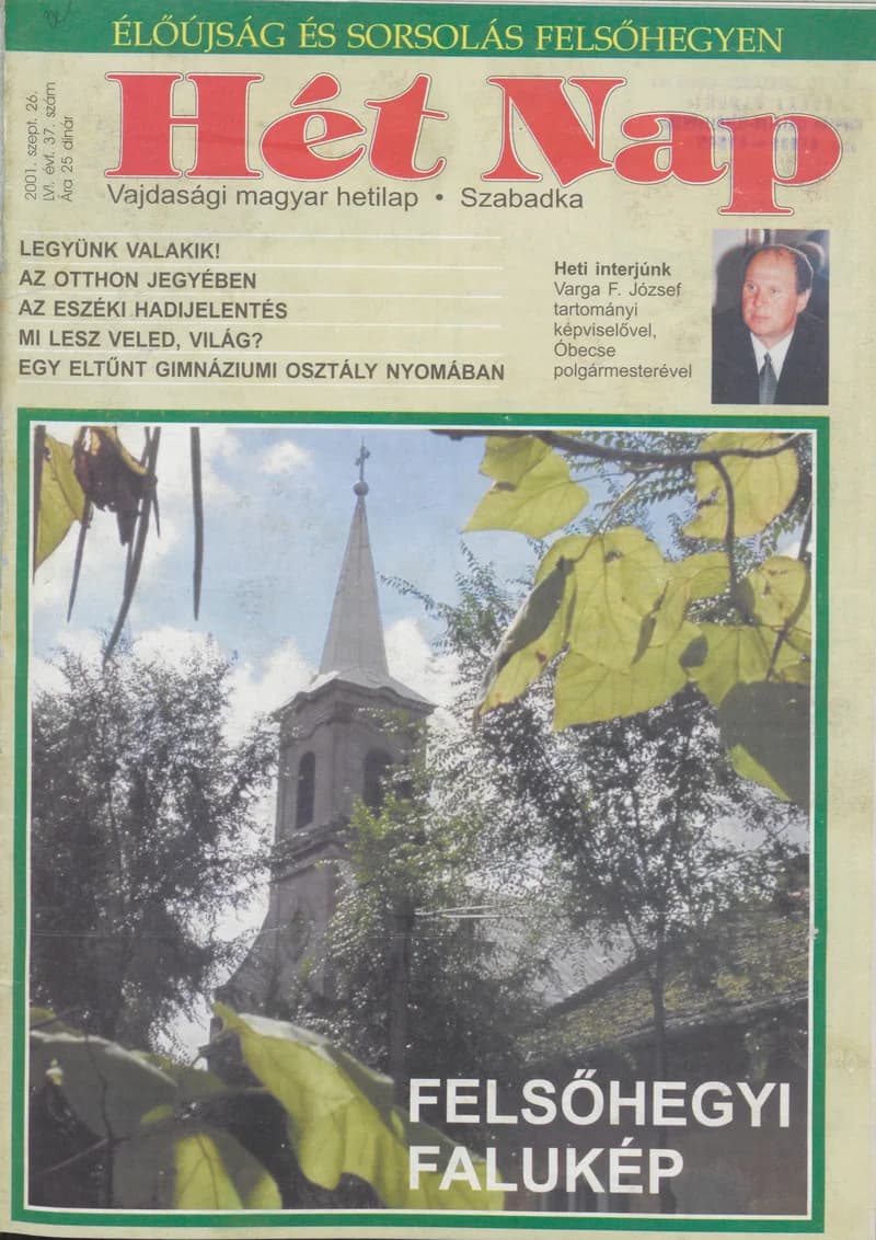 7 Nap, 56. évf. 2001. szeptember 26. 37. sz. 1–68. oldal