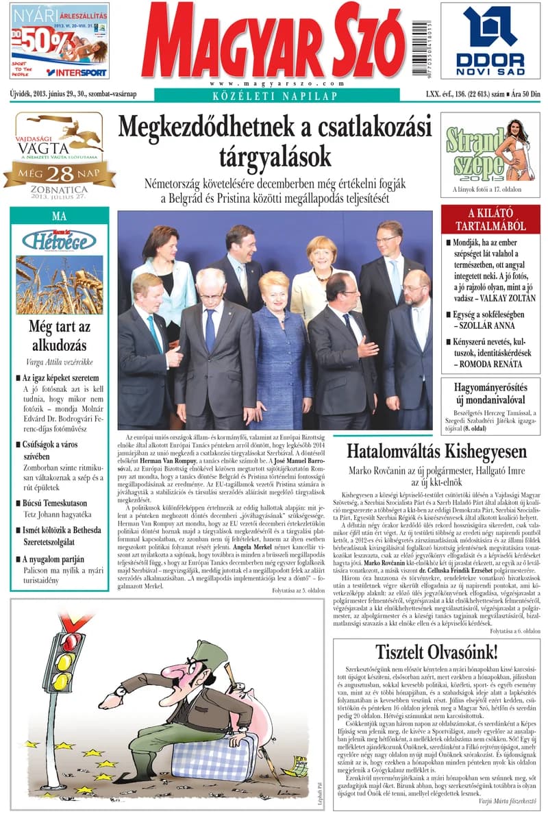 Magyar Szó, 70. évf. 2013. június 29. – 30. 136. sz. 1–44. oldal