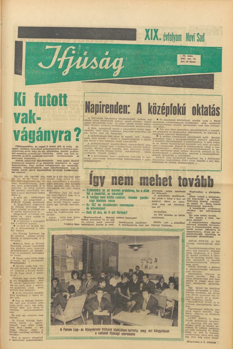 Ifjúság, 19. évf. 1963. október 31. 35. sz.