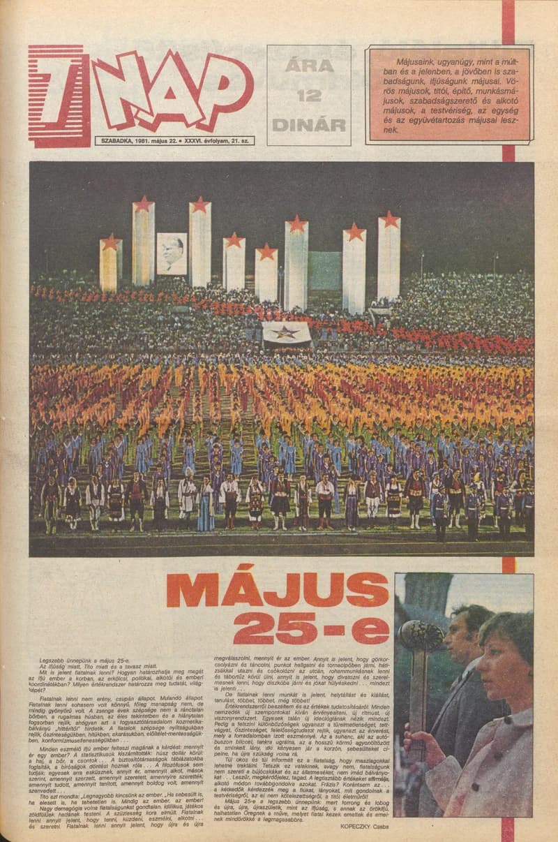 7 Nap, 36. évf. 1981. május 22. 21. sz. 1–24. oldal