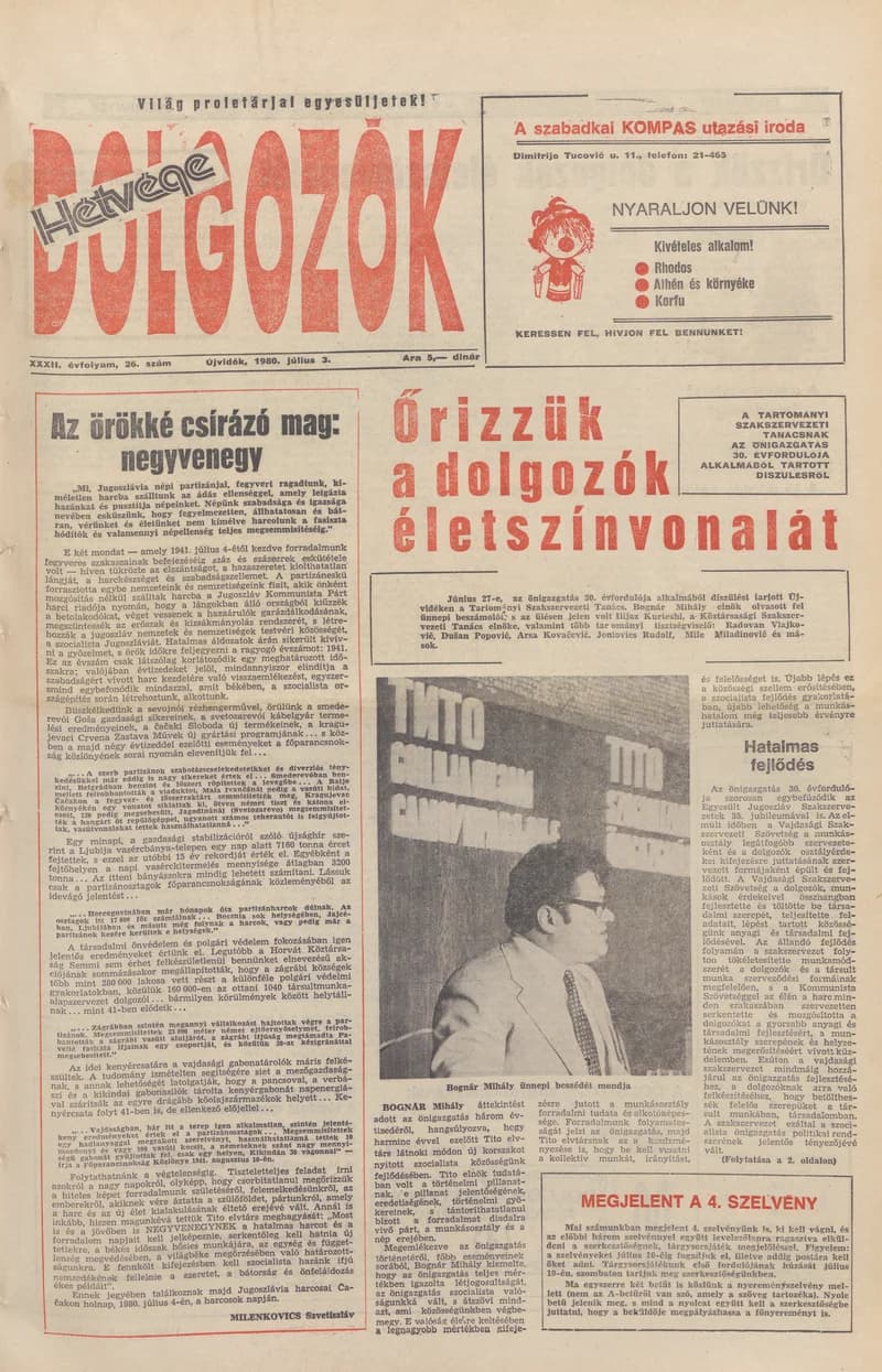 Dolgozók, 34. évf. 1980. július 3. 26. sz.