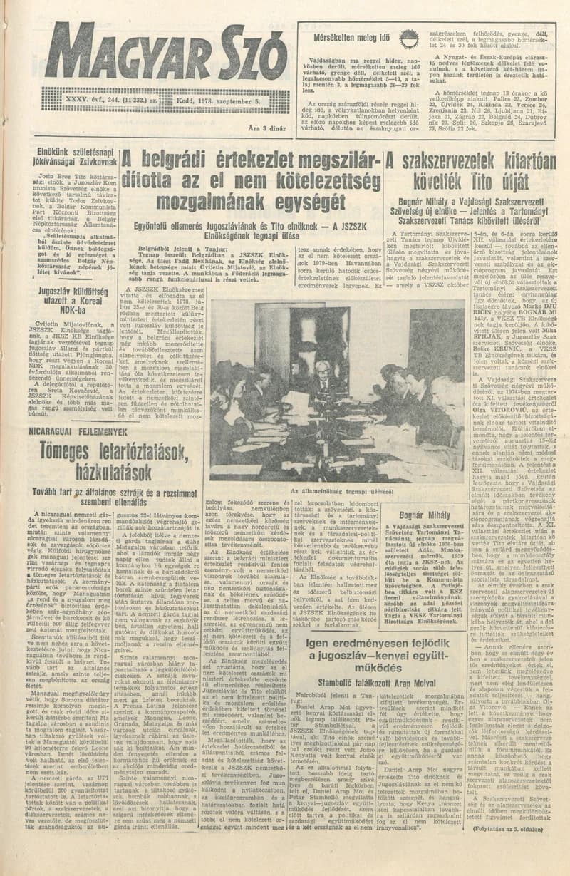 Magyar Szó, 35. évf. 1978. szeptember 5. 244. sz. 1–16. oldal