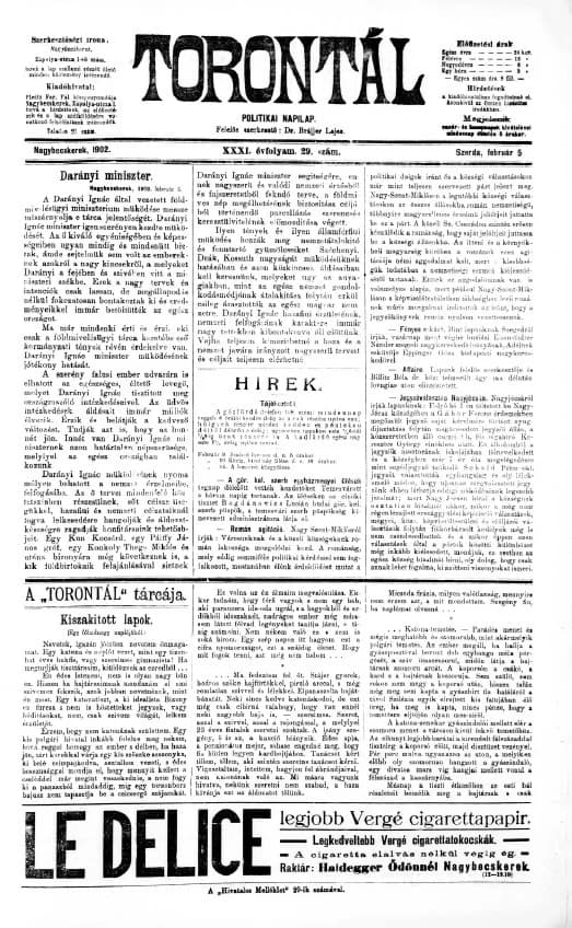 Torontál, 31. évf. 1902. február 5. 29. sz.