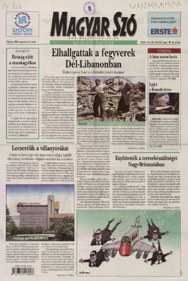 Magyar Szó, 63. évf. 2006. augusztus 15. 188. sz. 1–20. oldal