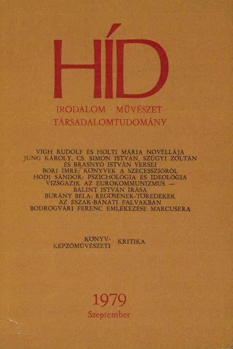 Híd, 43. évf. 1979. szeptember. 9. sz. 993–1124. oldal