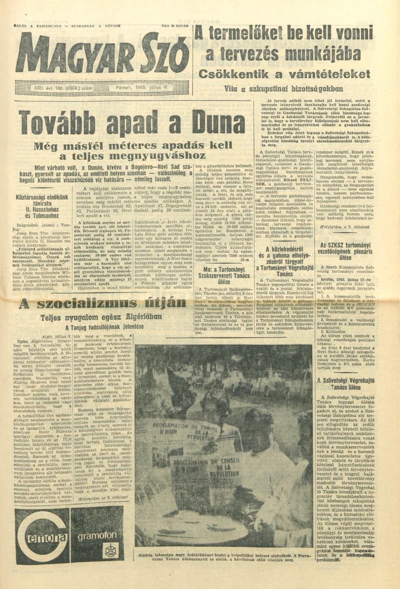 Magyar Szó, 22. évf. 1965. július 9. 186. sz. 1–12. oldal