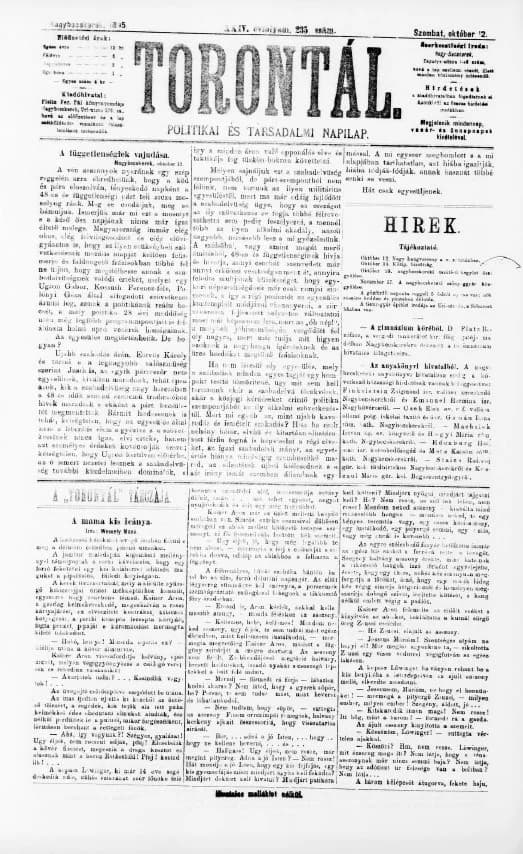 Torontál, 24. évf. 1895. október 12. 235. sz.