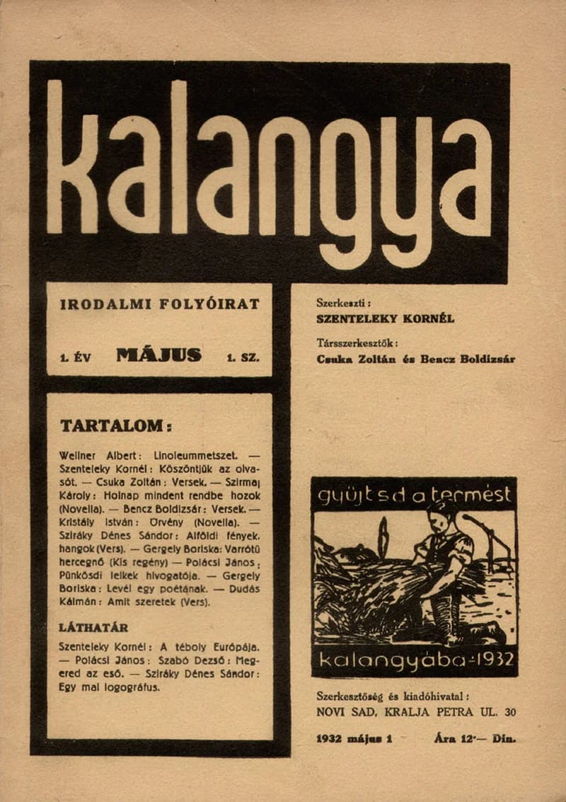 Kalangya, 1. évf. 1932. május. 1. sz. 1–64. oldal