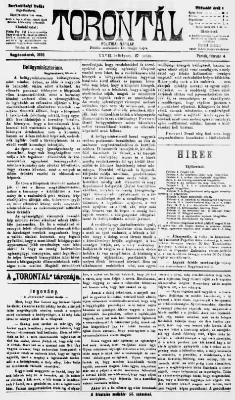 Torontál, 27. évf. 1898. február 4. 27. sz.