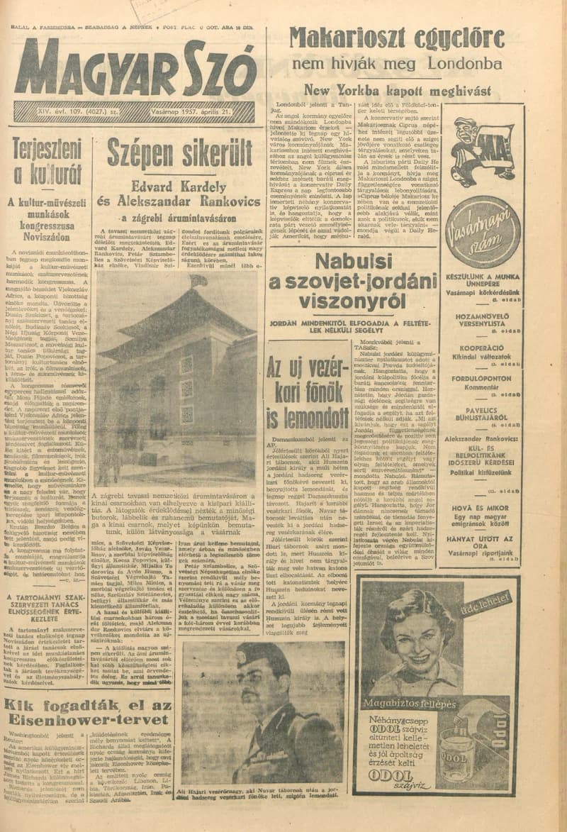 Magyar Szó, 14. évf. 1957. április 21. 109. sz. 1–10. oldal