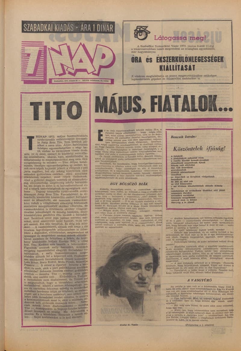 7 Nap, 27. évf. 1972. május 26. 21. sz. 1–28. oldal