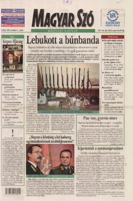 Magyar Szó, 66. évf. 2009. november 11. 264. sz. 1–20. oldal