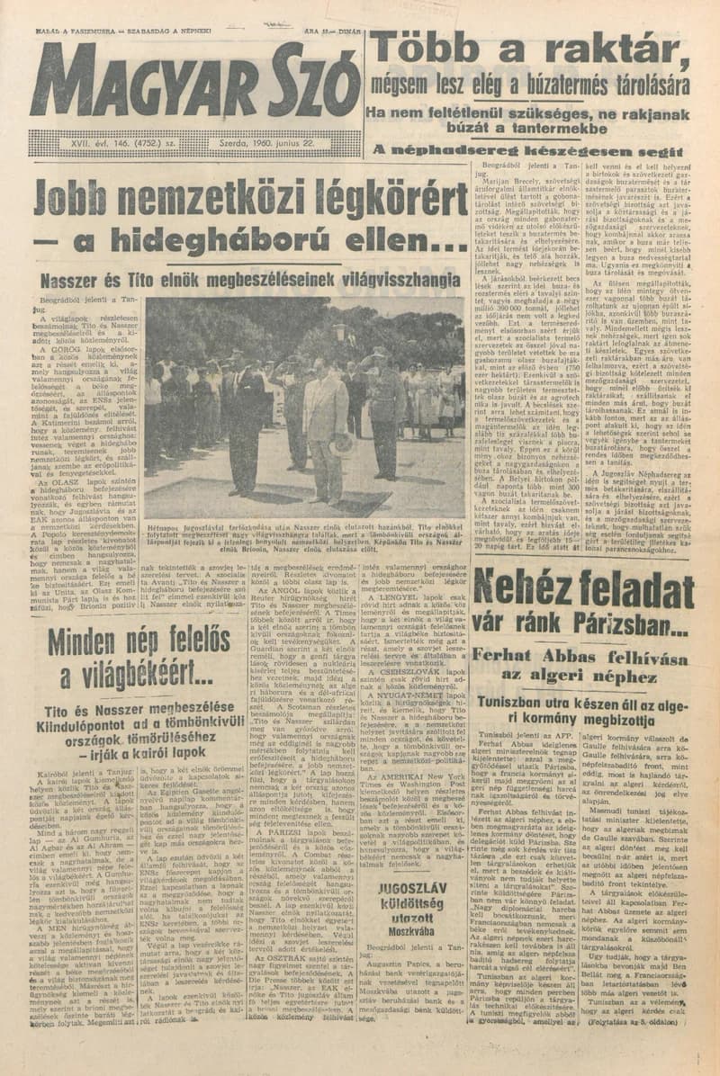 Magyar Szó, 17. évf. 1960. június 22. 146. sz. 1–12. oldal