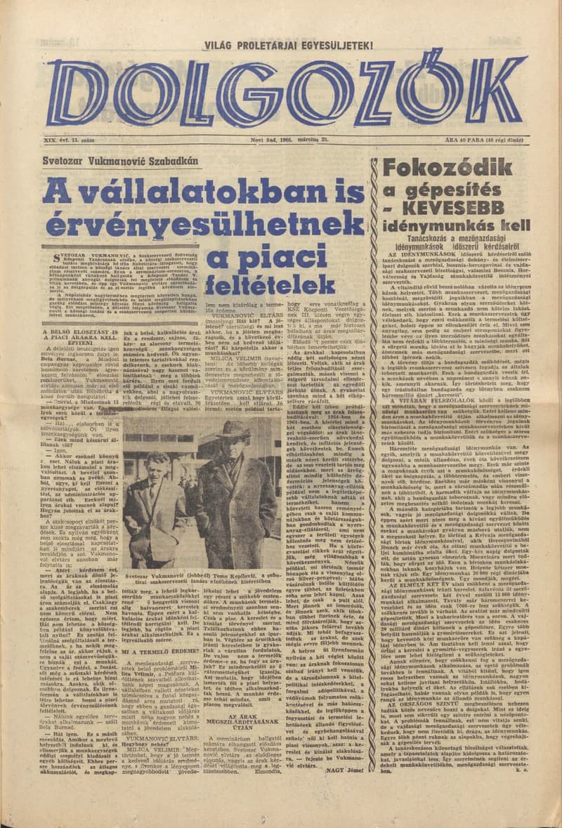 Dolgozók, 20. évf. 1966. március 25. 13. sz.