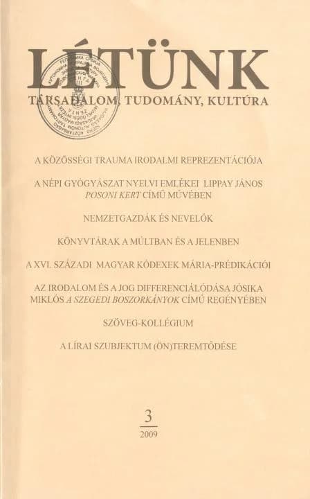 Létünk, 39. évf. 2009. 3. sz. 1–130. oldal