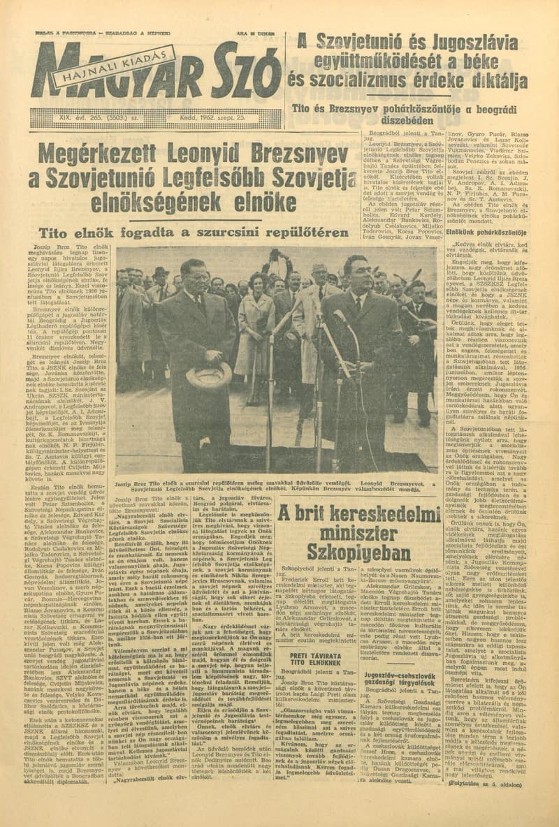 Magyar Szó, 19. évf. 1962. szeptember 25. 265. sz. 1–14. oldal