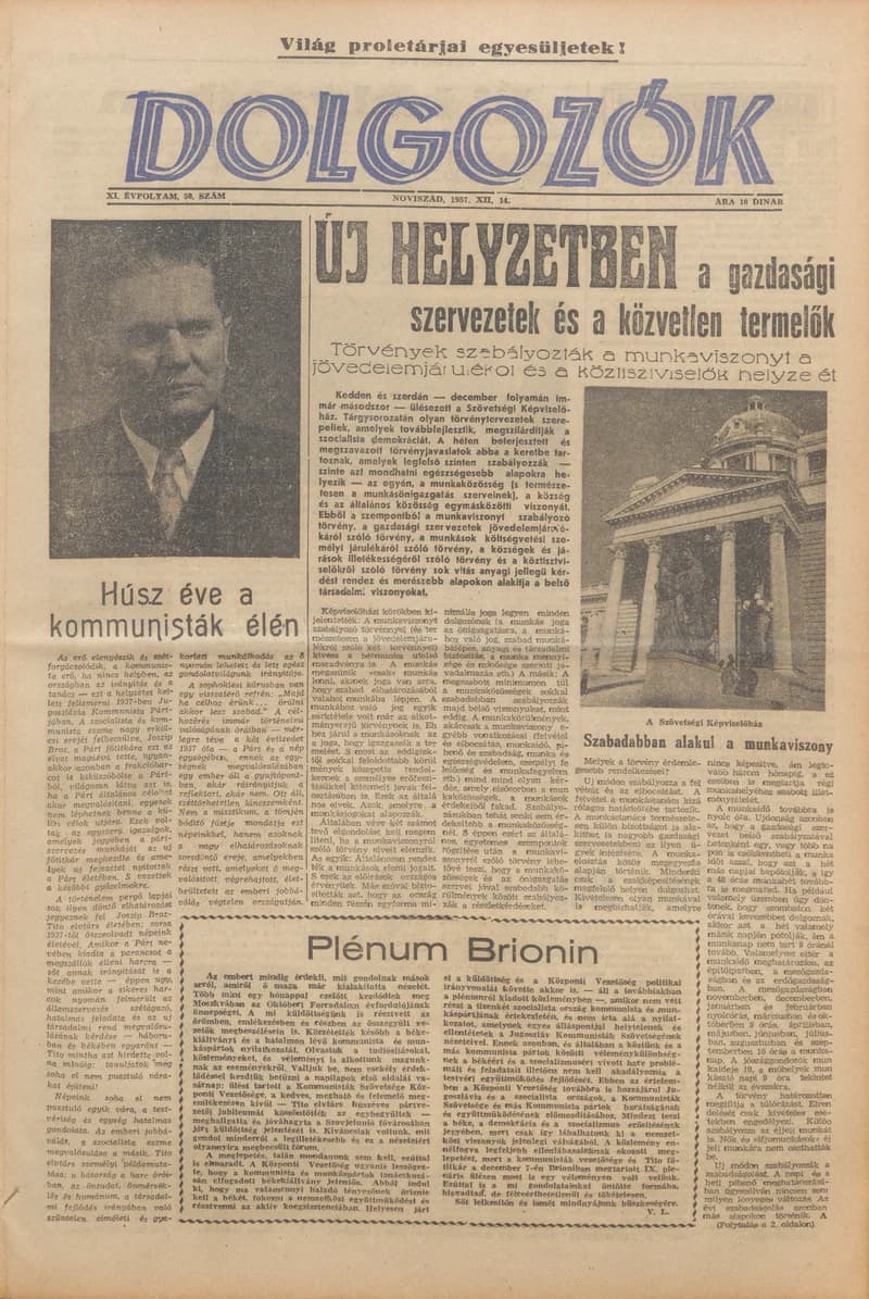 Dolgozók, 11. évf. 1957. december 14. 50. sz.