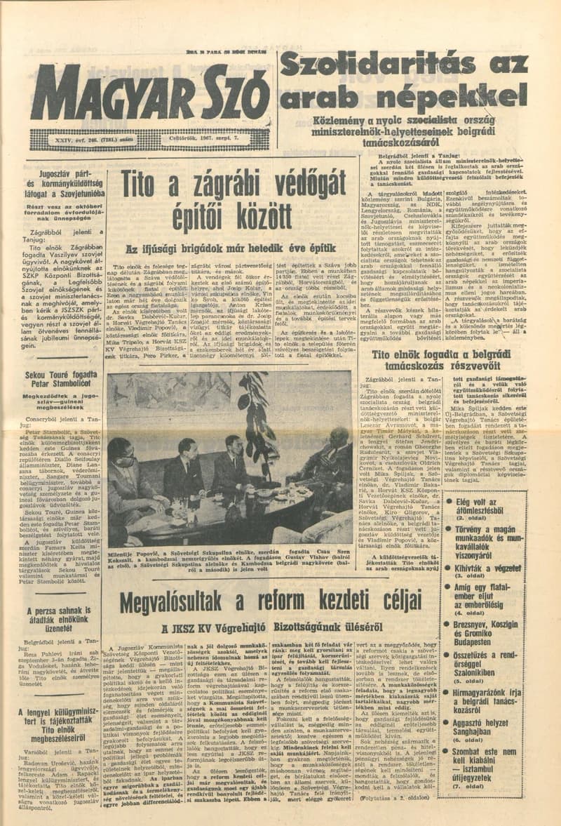 Magyar Szó, 24. évf. 1967. szeptember 7. 246. sz. 1–16. oldal
