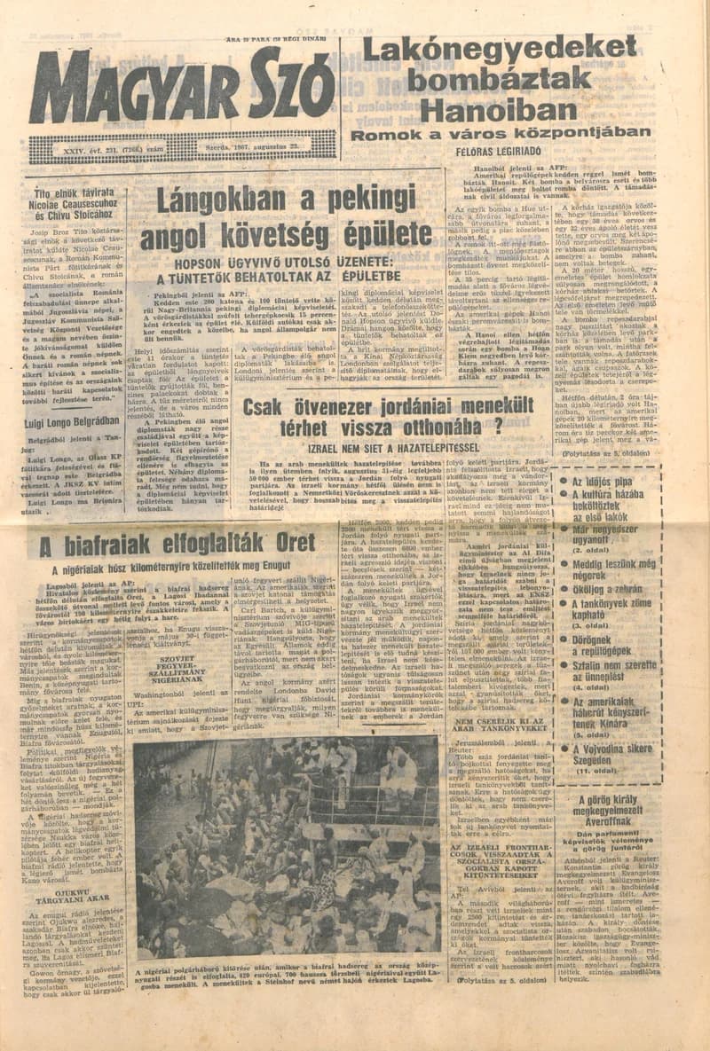 Magyar Szó, 24. évf. 1967. augusztus 23. 231. sz. 1–12. oldal