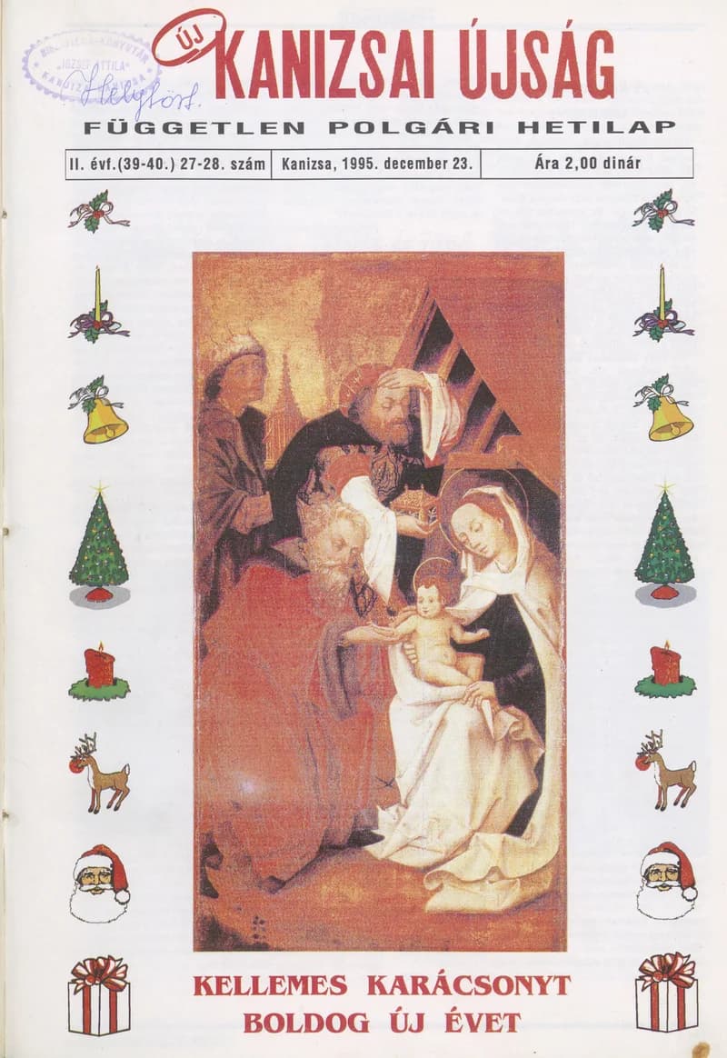Új Kanizsai Újság, 2. évf. 1995. december 23. 27–28. sz.