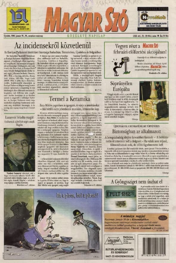 Magyar Szó, 62. évf. 2005. január 29. – 30. 23. sz. 1–24. oldal