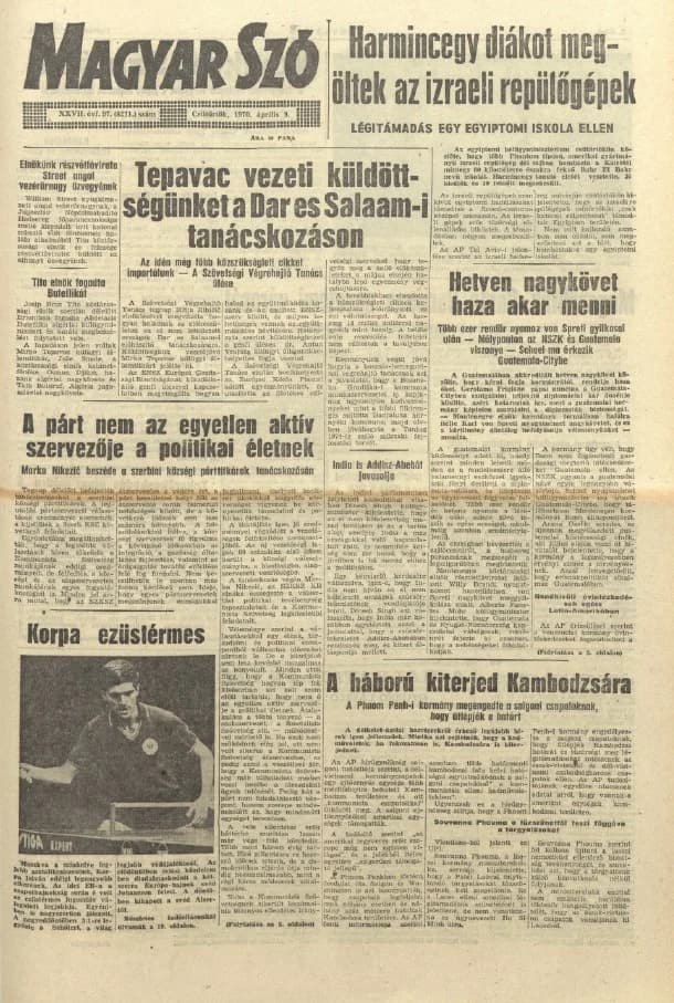 Magyar Szó, 27. évf. 1970. április 9. 97. sz. 1–20. oldal