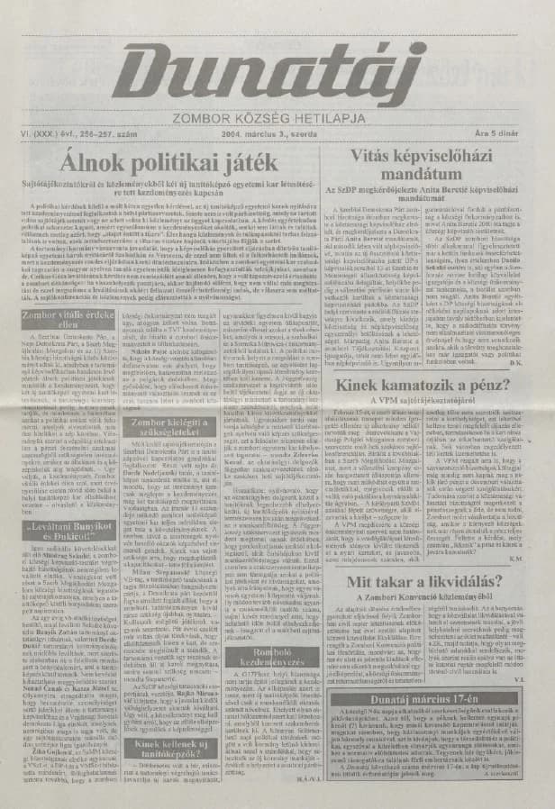 Dunatáj, 6. évf. 2004. március 3. 256–257. sz.