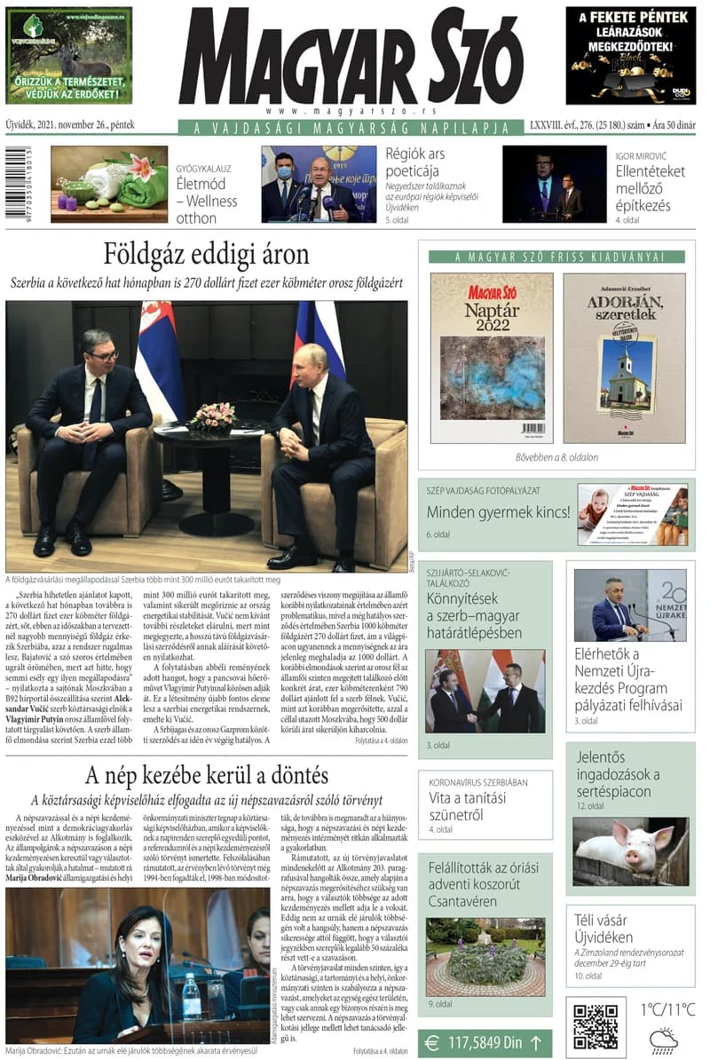 Magyar Szó, 78. évf. 2021. november 26. 276. sz. 1–16. oldal