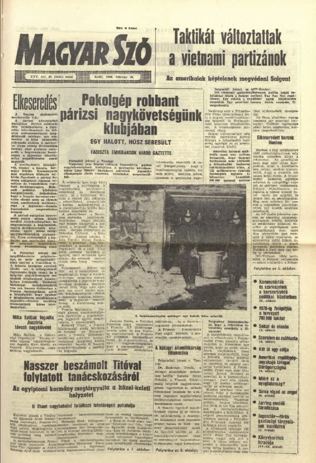 Magyar Szó, 25. évf. 1968. február 20. 49. sz. 1–16. oldal