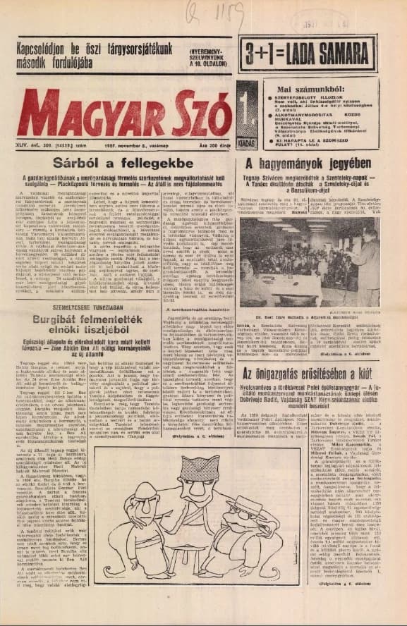 Magyar Szó, 44. évf. 1987. november 8. 308. sz. 1–28. oldal