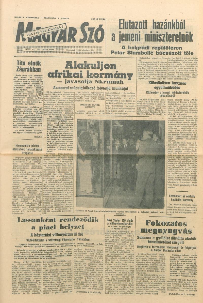 Magyar Szó, 22. évf. 1965. október 23. 292. sz. 1–12. oldal
