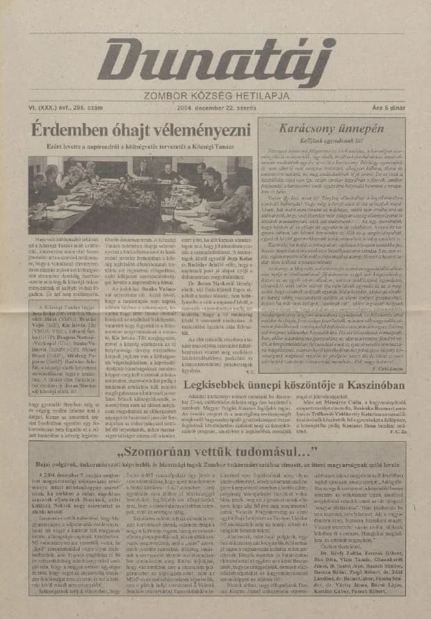 Dunatáj, 6. évf. 2004. december 22. 298. sz.