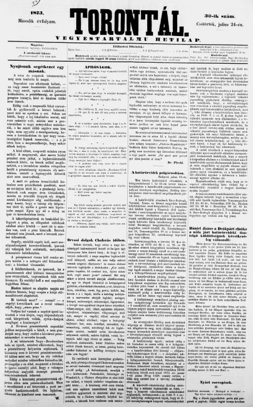 Torontál, 2. évf. 1873. július 24. 30. sz.