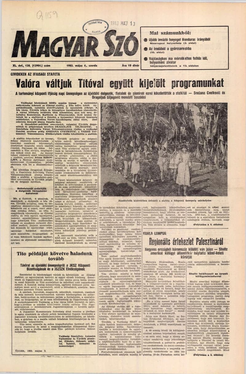 Magyar Szó, 40. évf. 1983. május 4. 120. sz. 1–22. oldal