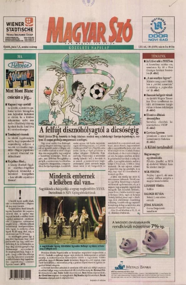Magyar Szó, 65. évf. 2008. június 7. – 8. 129. sz. 1–28. oldal