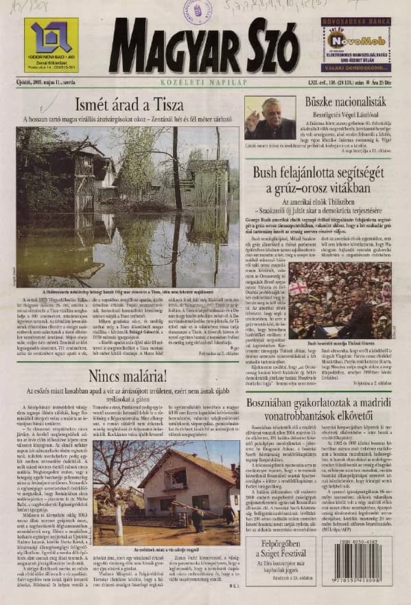 Magyar Szó, 62. évf. 2005. május 11. 108. sz. 1–20. oldal