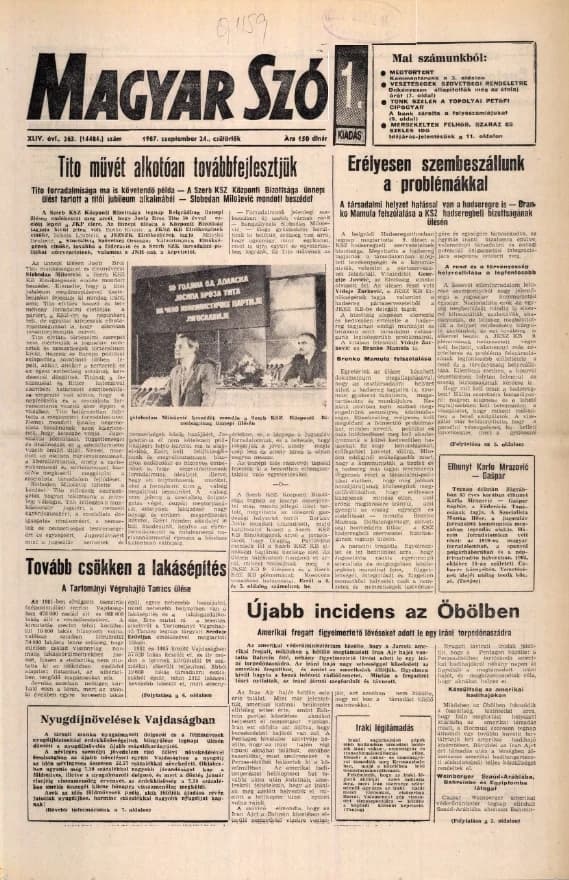 Magyar Szó, 44. évf. 1987. szeptember 24. 263. sz. 1–16. oldal