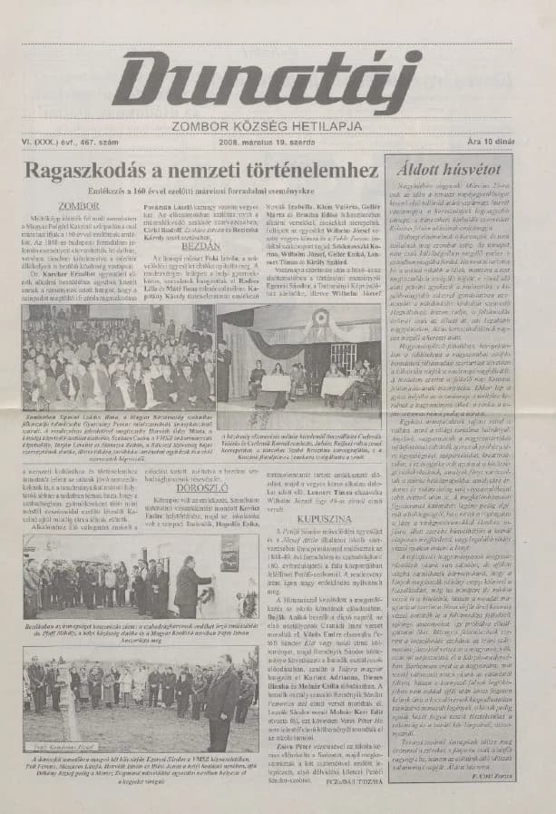Dunatáj, 10. évf. 2008. március 19. 467. sz.