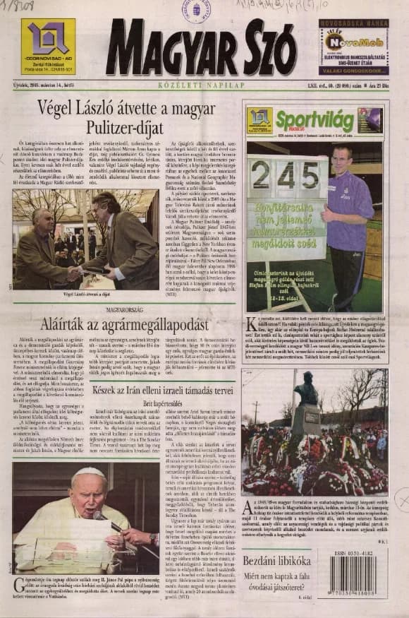 Magyar Szó, 62. évf. 2005. március 14. 60. sz. 1–12. oldal
