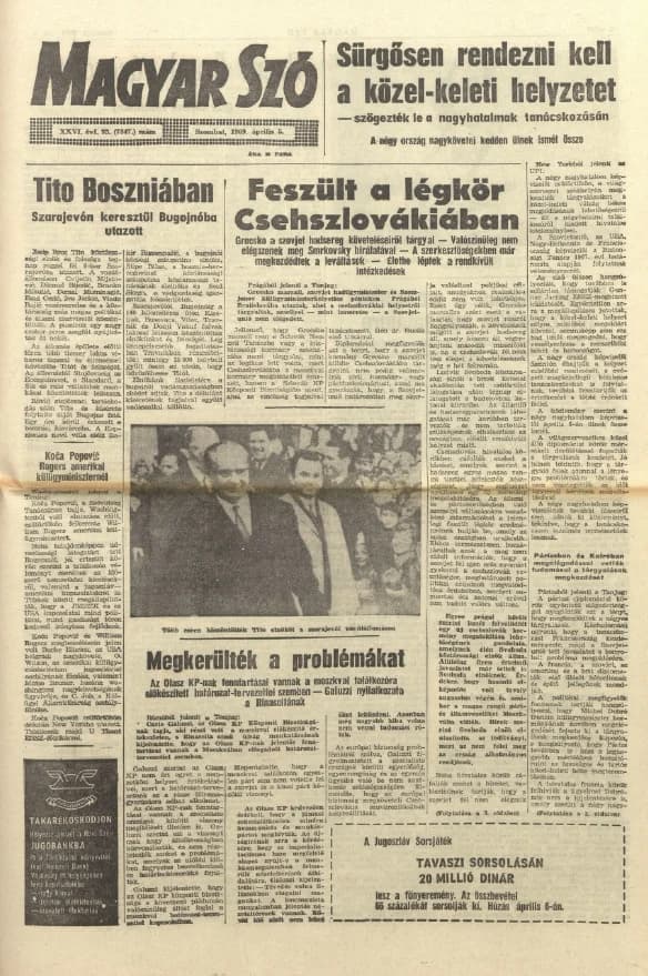 Magyar Szó, 26. évf. 1969. április 5. 93. sz. 1–20. oldal