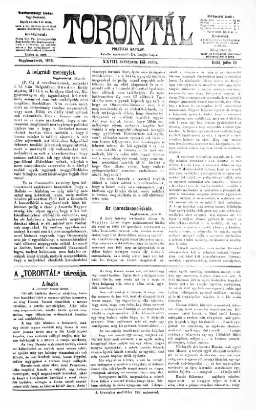 Torontál, 28. évf. 1899. július 10. 155. sz.