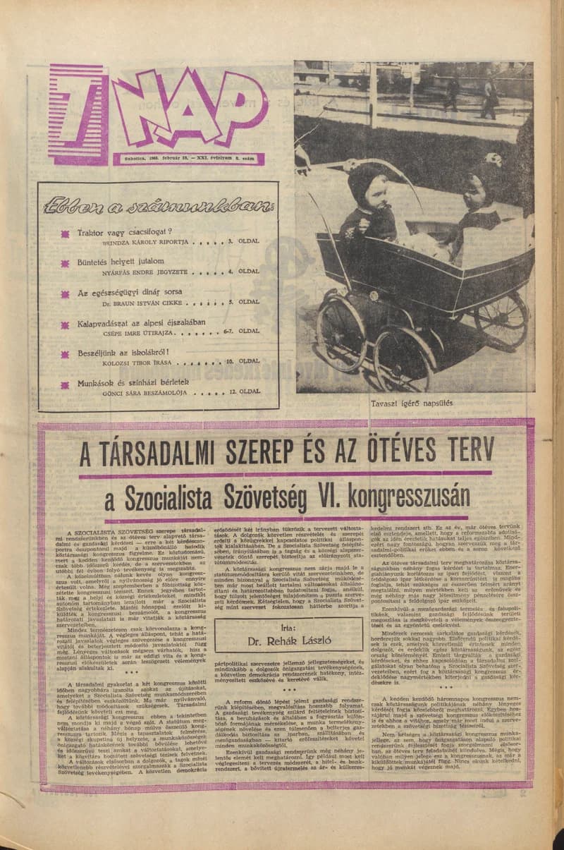 7 Nap, 21. évf. 1966. február 18. 8. sz. 1–20. oldal