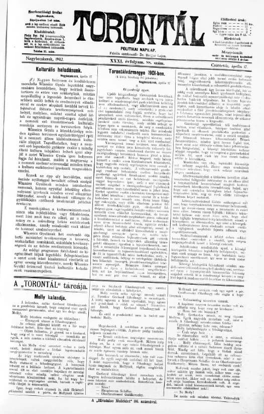 Torontál, 31. évf. 1902. április 17. 88. sz.