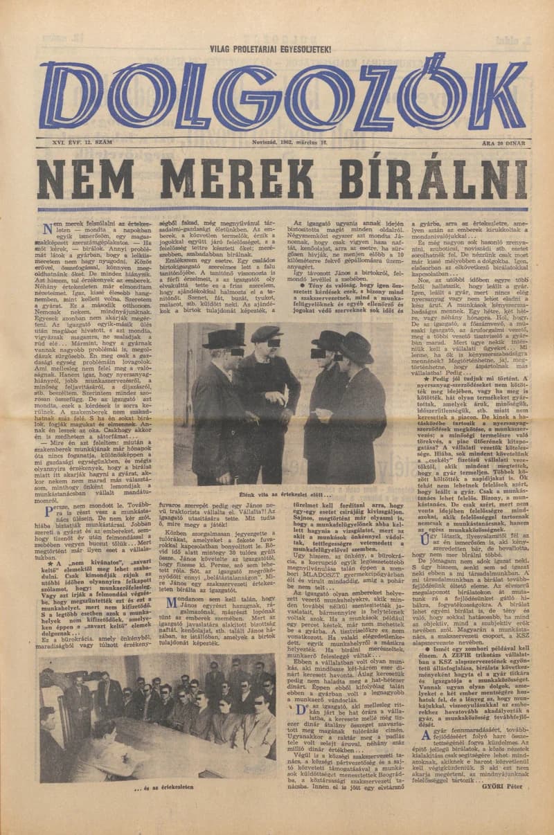 Dolgozók, 16. évf. 1962. március 16. 12. sz.
